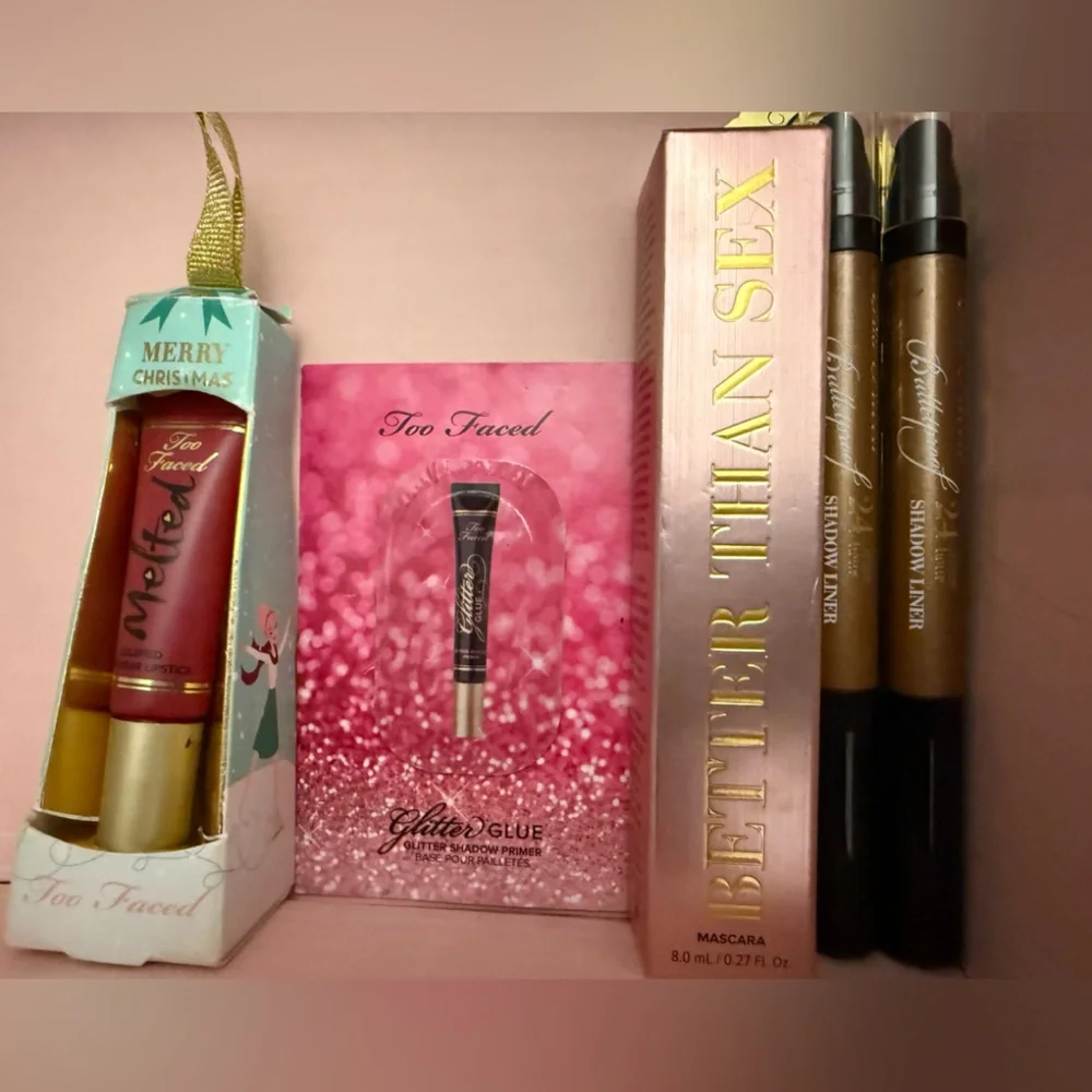 New Too Faced Bundle Mascara, Eyeshadow Liners, Powder and Lip - Picture 2 of 10